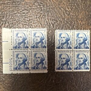 Vintage Postage Stamps: George Washington "Prominent Americans" Series - 5 Cent